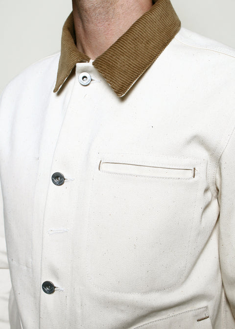 Cord Collar Supply Jacket // Ecru 14oz