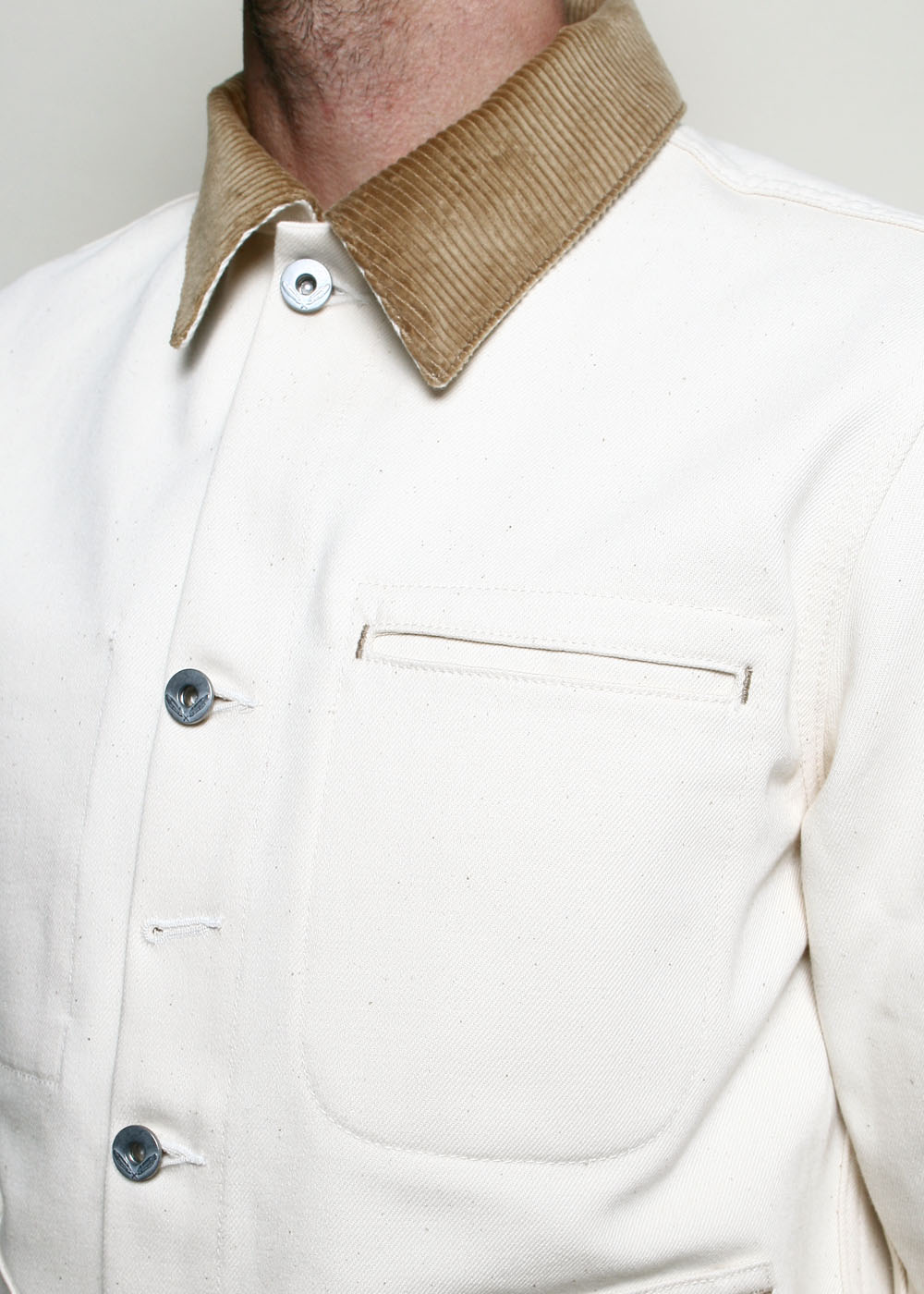 Cord Collar Supply Jacket // 14oz Ecru – Rogue Territory Cord Collar Supply Jacket // 14oz Ecru – Rogue Territory