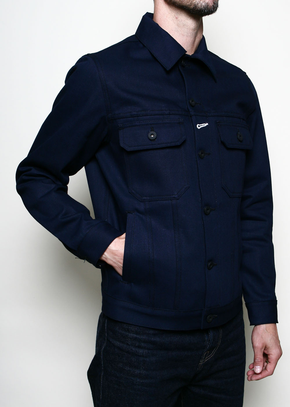 ジャケット・アウター Buddix  Indigo Printed Coach Jacket | buddix | VERTICAL GARAGE OFFICIAL