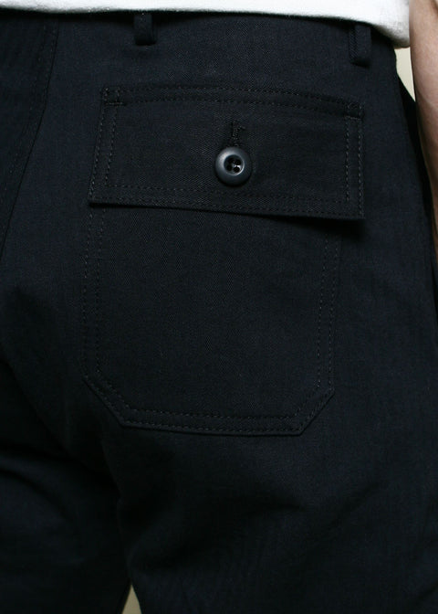 Fatigue Pants // Black Herringbone