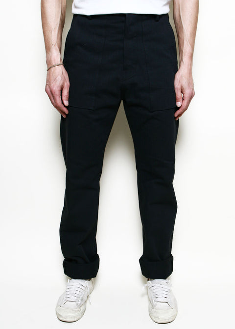 Fatigue Pants // Black Herringbone