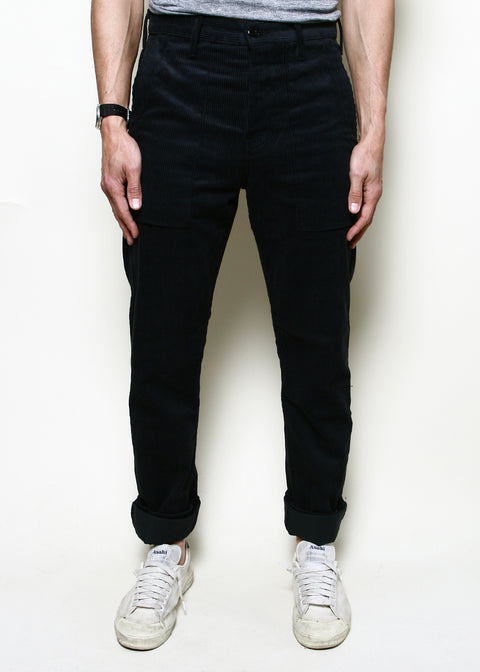  Fatigue Pants // Black Corduroy