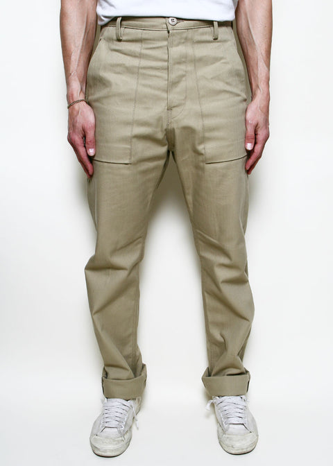 Fatigue Pants // Khaki Herringbone