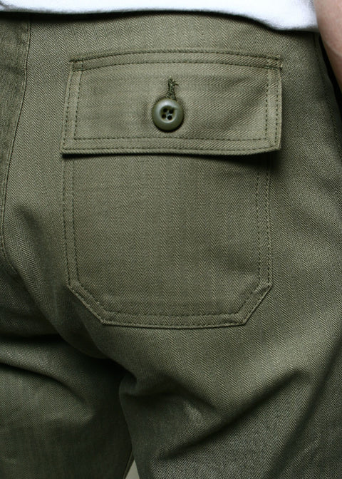 Fatigue Pants // Olive Herringbone