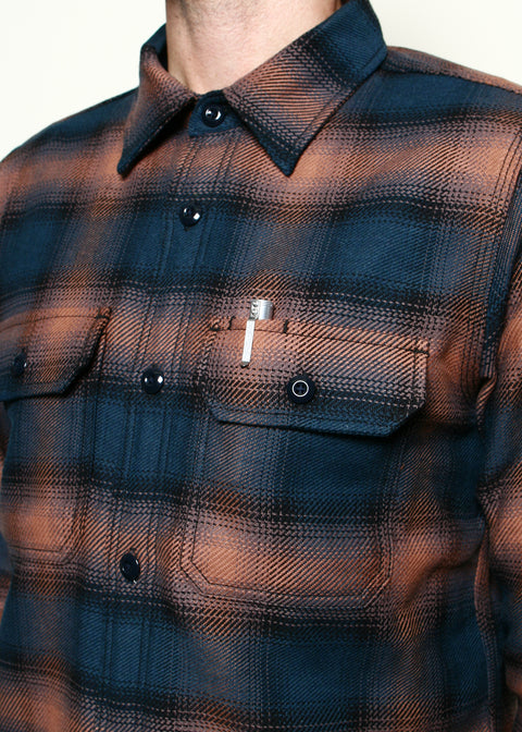 Field Shirt // Navy/Blush Ombre Plaid