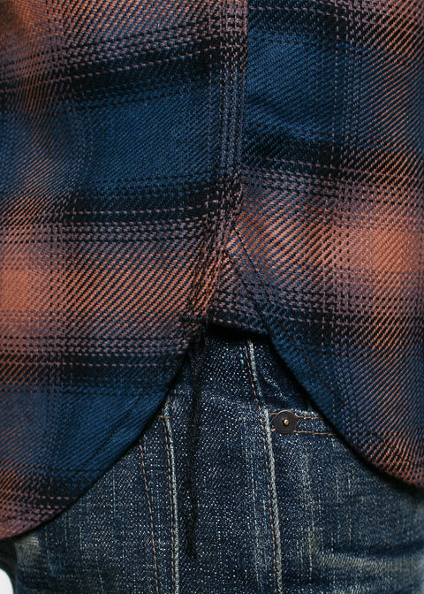 Field Shirt // Navy/Blush Ombre Plaid