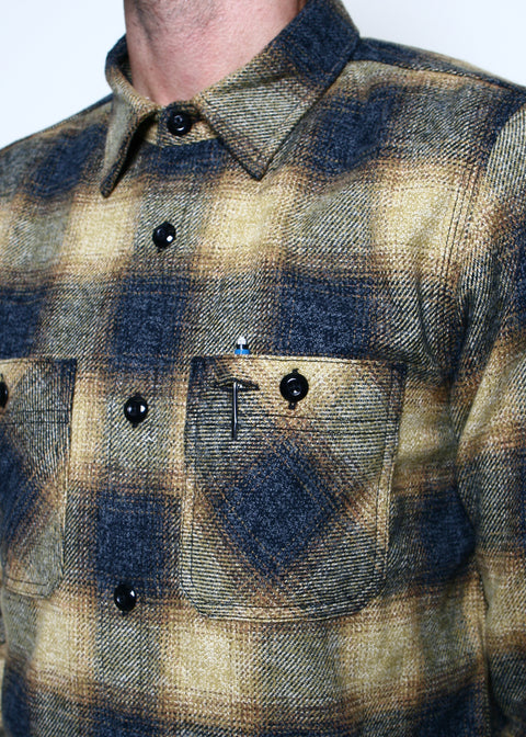 BM Shirt // Gold Ombre Plaid