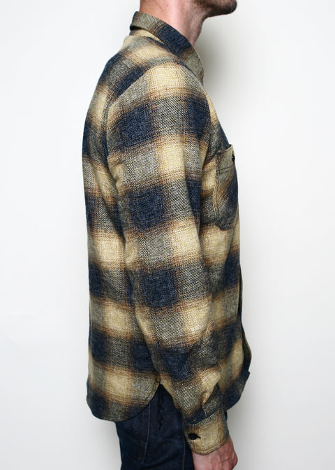 BM Shirt // Gold Ombre Plaid