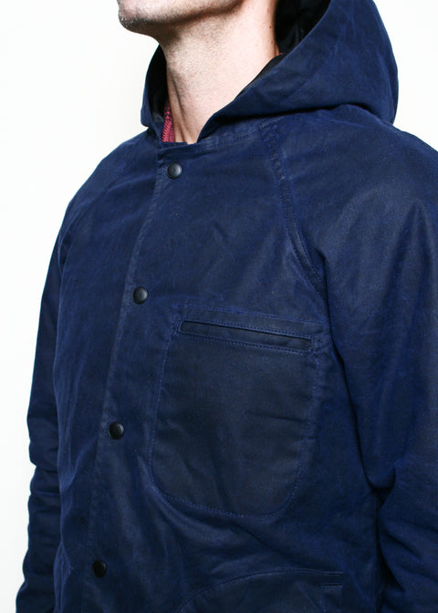  Hooded Ridgeline Jacket // Waxed Navy