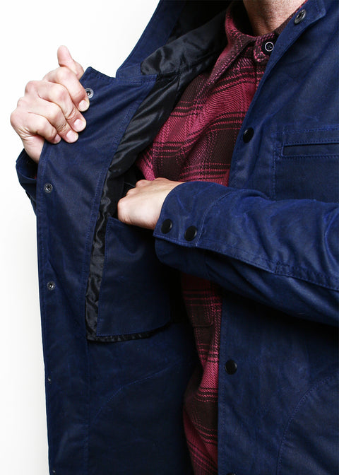  Hooded Ridgeline Jacket // Waxed Navy