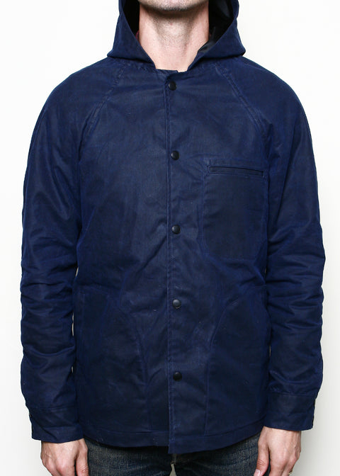  Hooded Ridgeline Jacket // Waxed Navy