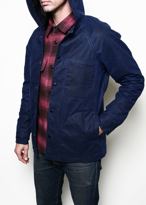  Hooded Ridgeline Jacket // Waxed Navy