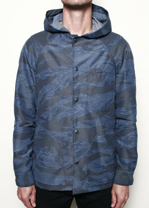 Hooded Supply Jacket // Tiger Camo Blue