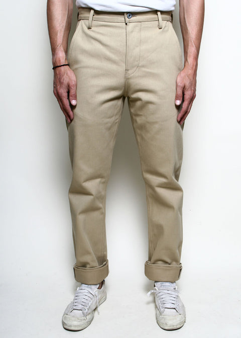 Officer Trousers High // Khaki Selvedge