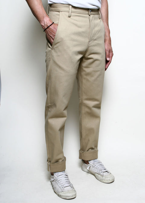 Officer Trousers High // Khaki Selvedge