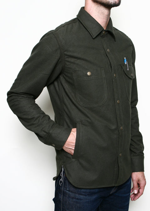 Service Shirt // Olive Flannel