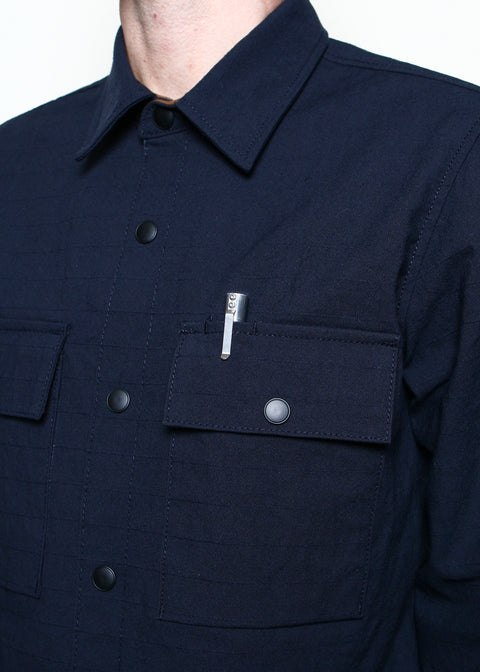 Oxford Overshirt // Navy Nylon Grid