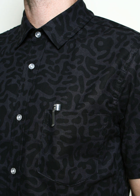 Oxford Shirt // Alphabet Camo Grey