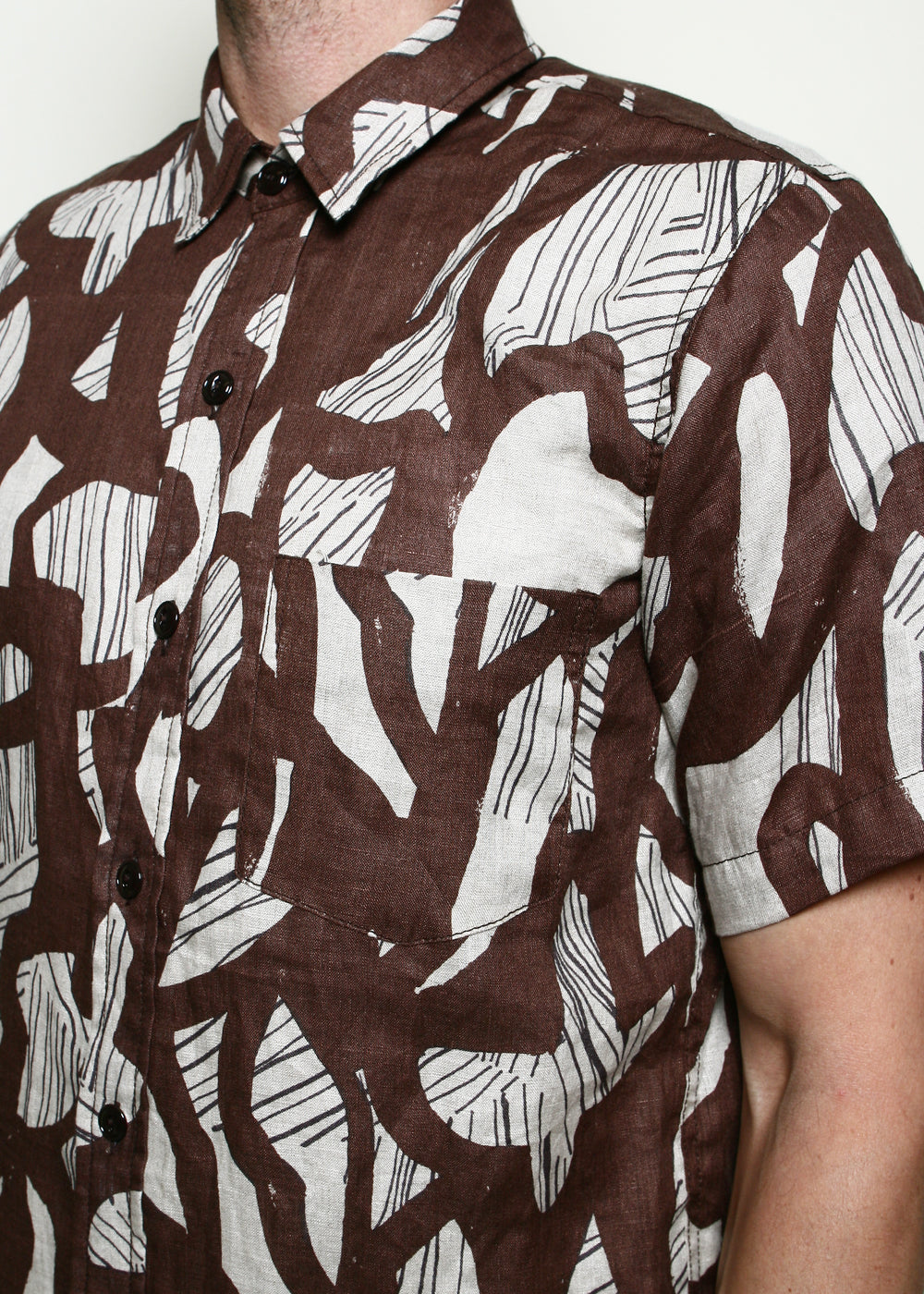 Oxford Shirt // Brown Shapes – Rogue Territory