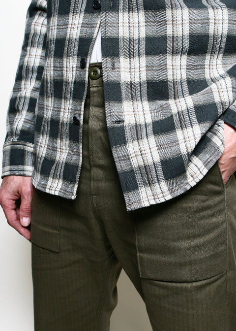 Oxford Shirt // Grey Herringbone Plaid