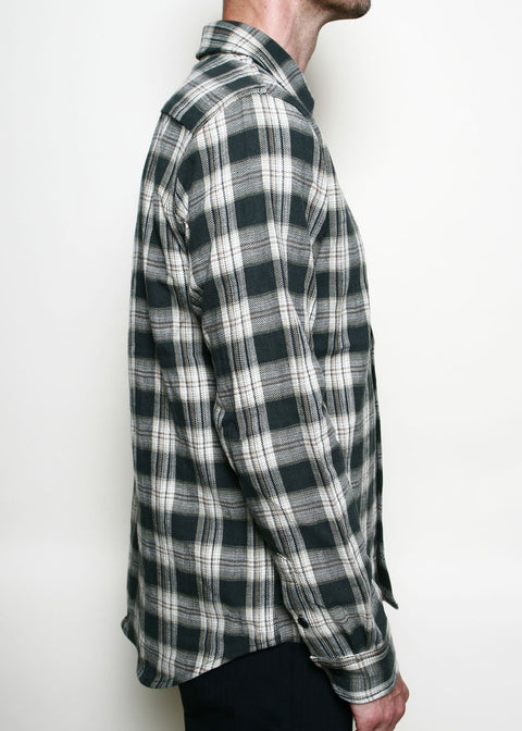 Oxford Shirt // Grey Herringbone Plaid