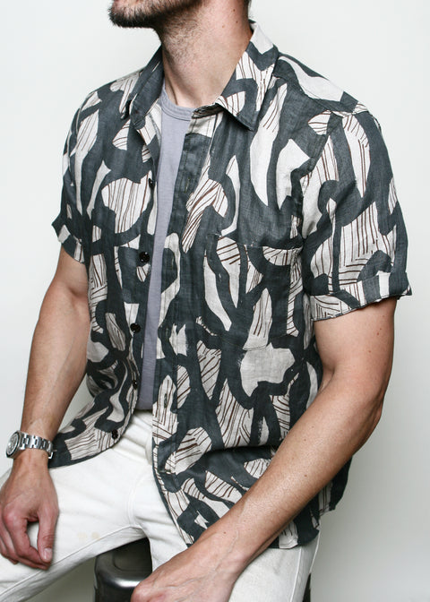 Oxford Shirt // Grey Shapes