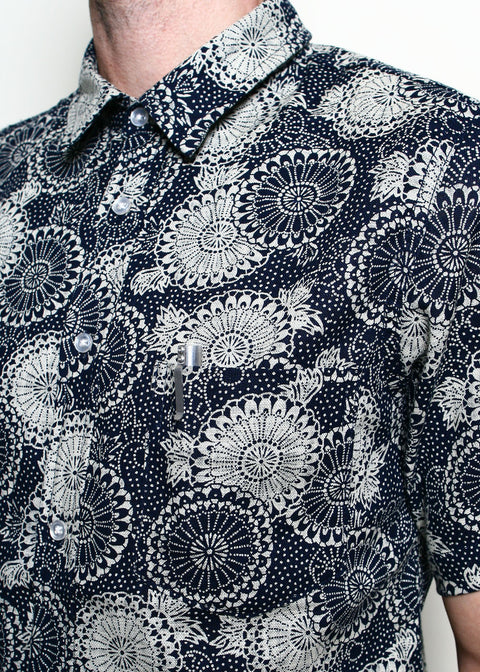 Oxford Shirt // Indigo Medallion