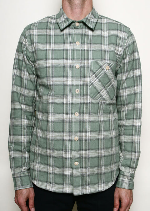 Oxford Shirt // Sage Herringbone Plaid