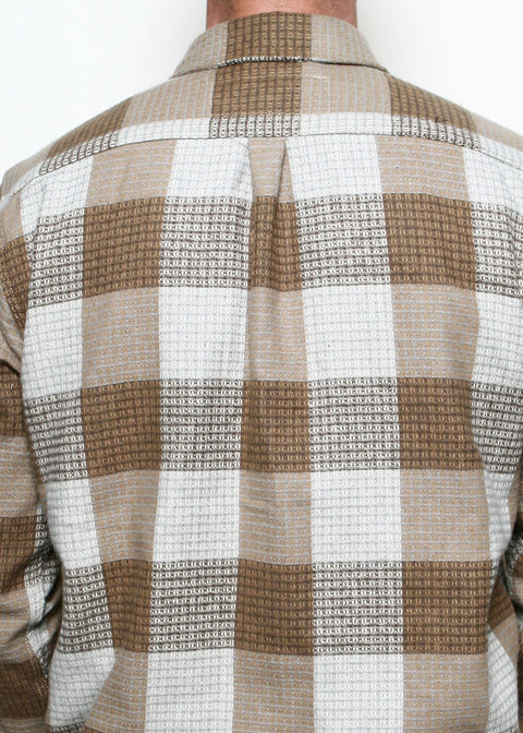 Oxford Shirt // Tan Waffle Plaid