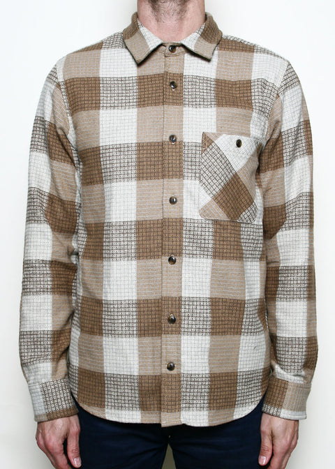Oxford Shirt // Tan Waffle Plaid