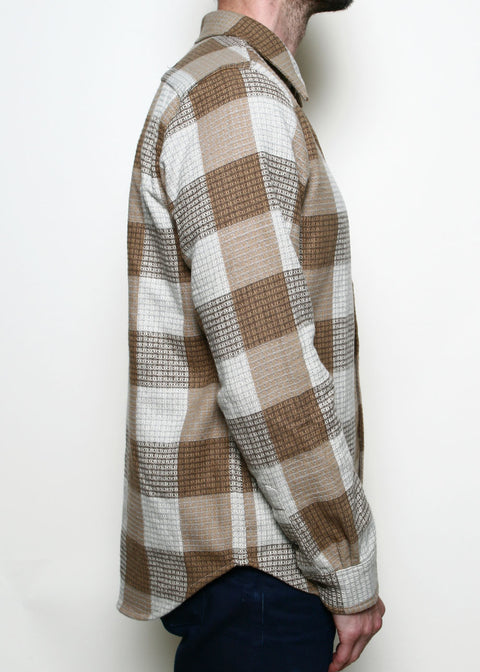 Oxford Shirt // Tan Waffle Plaid