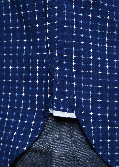 Oxford Shirt // Indigo Sashiko Grid