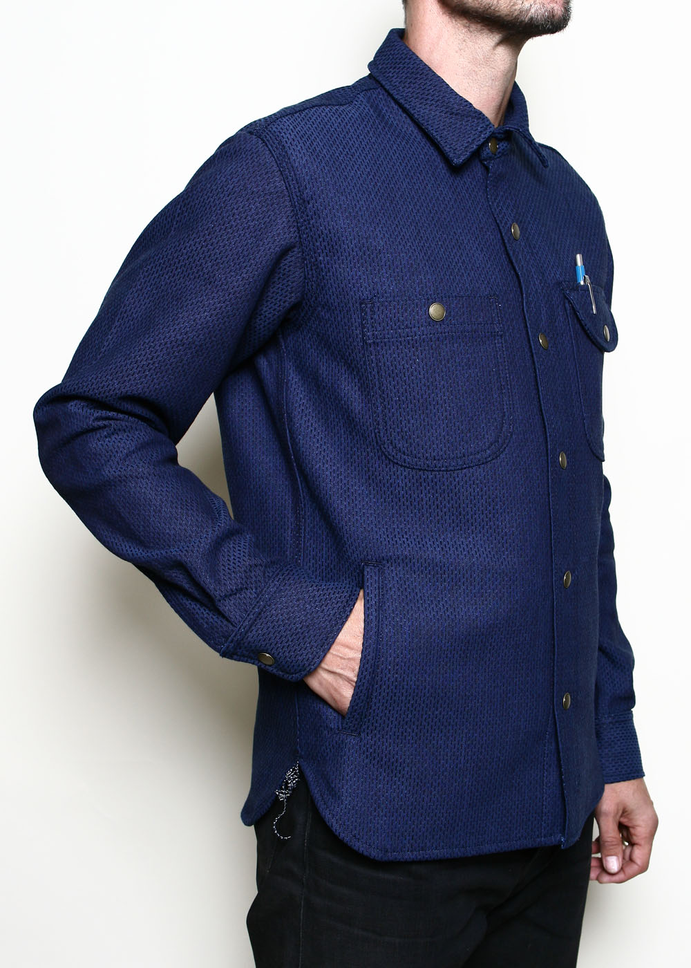 Service Shirt // 15oz Indigo Sashiko – Rogue Territory