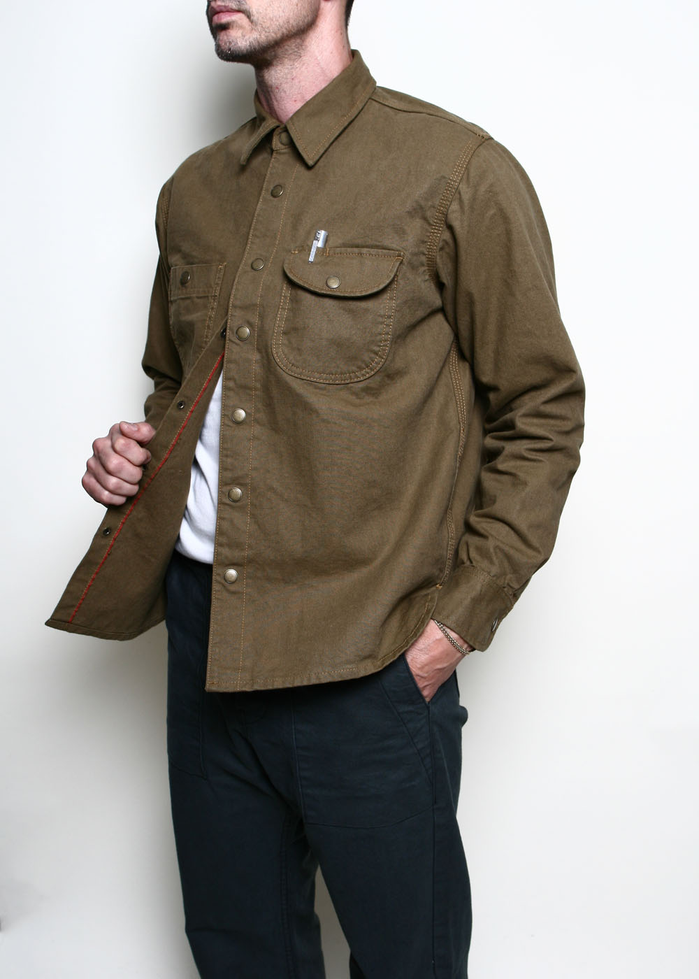 Work Shirt // Dyed Canvas Golden Brown – Rogue Territory