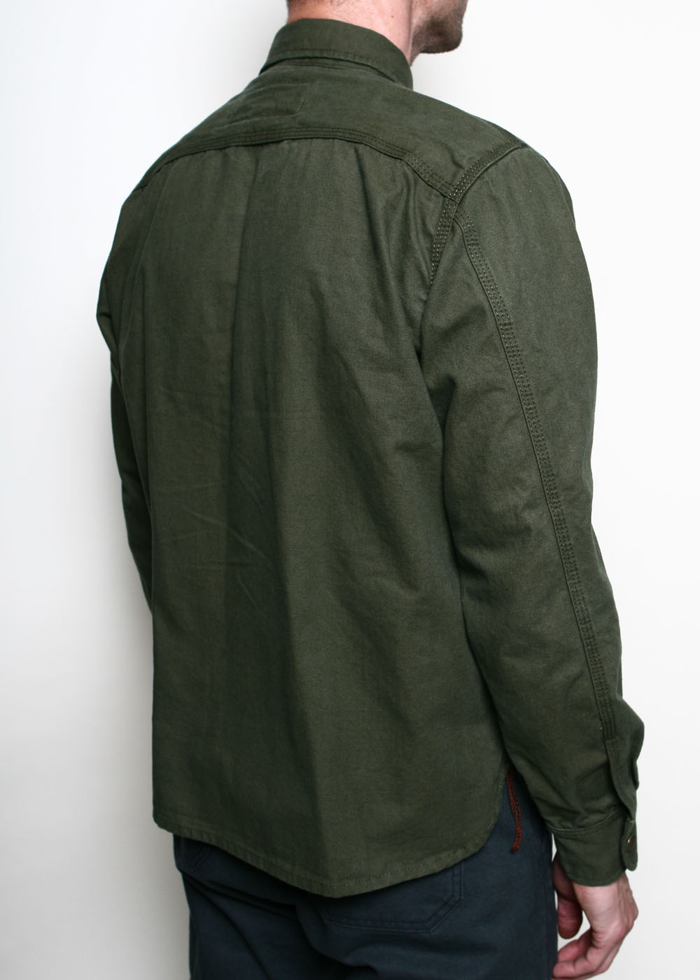 Work Shirt // Dyed Canvas Olive – Rogue Territory