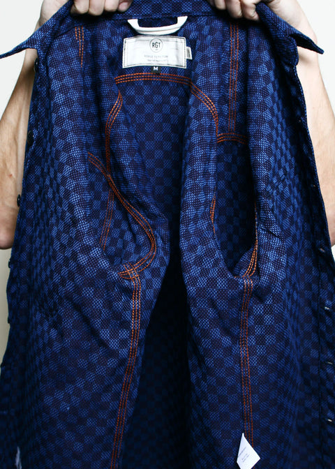 Work Shirt // Indigo Sashiko Check