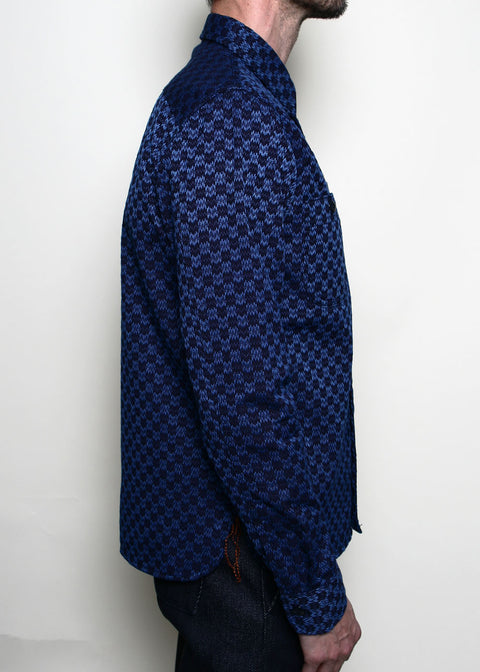 Work Shirt // Indigo Sashiko Wavy Check