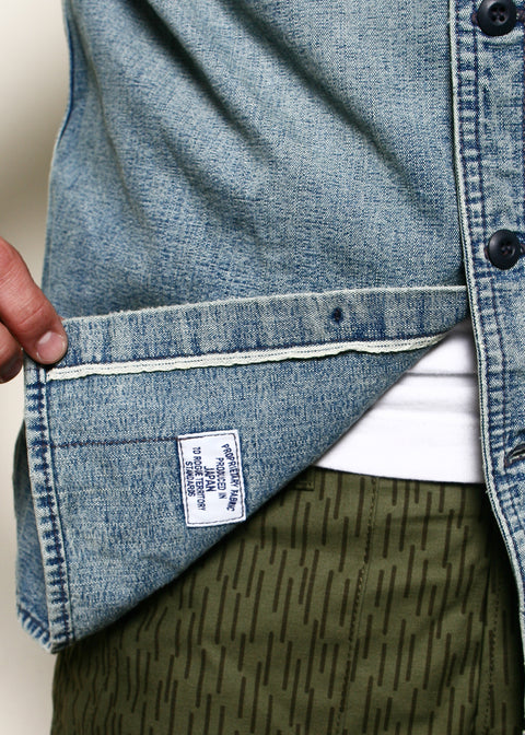 Work Shirt // Washed Out Indigo Selvedge Canvas