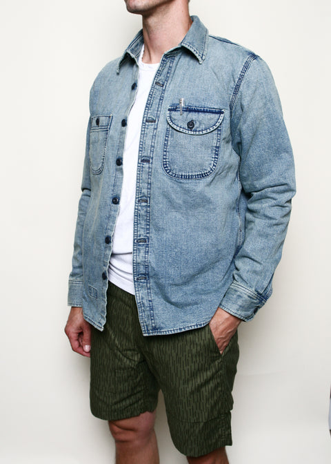 Work Shirt // Washed Out Indigo Selvedge Canvas