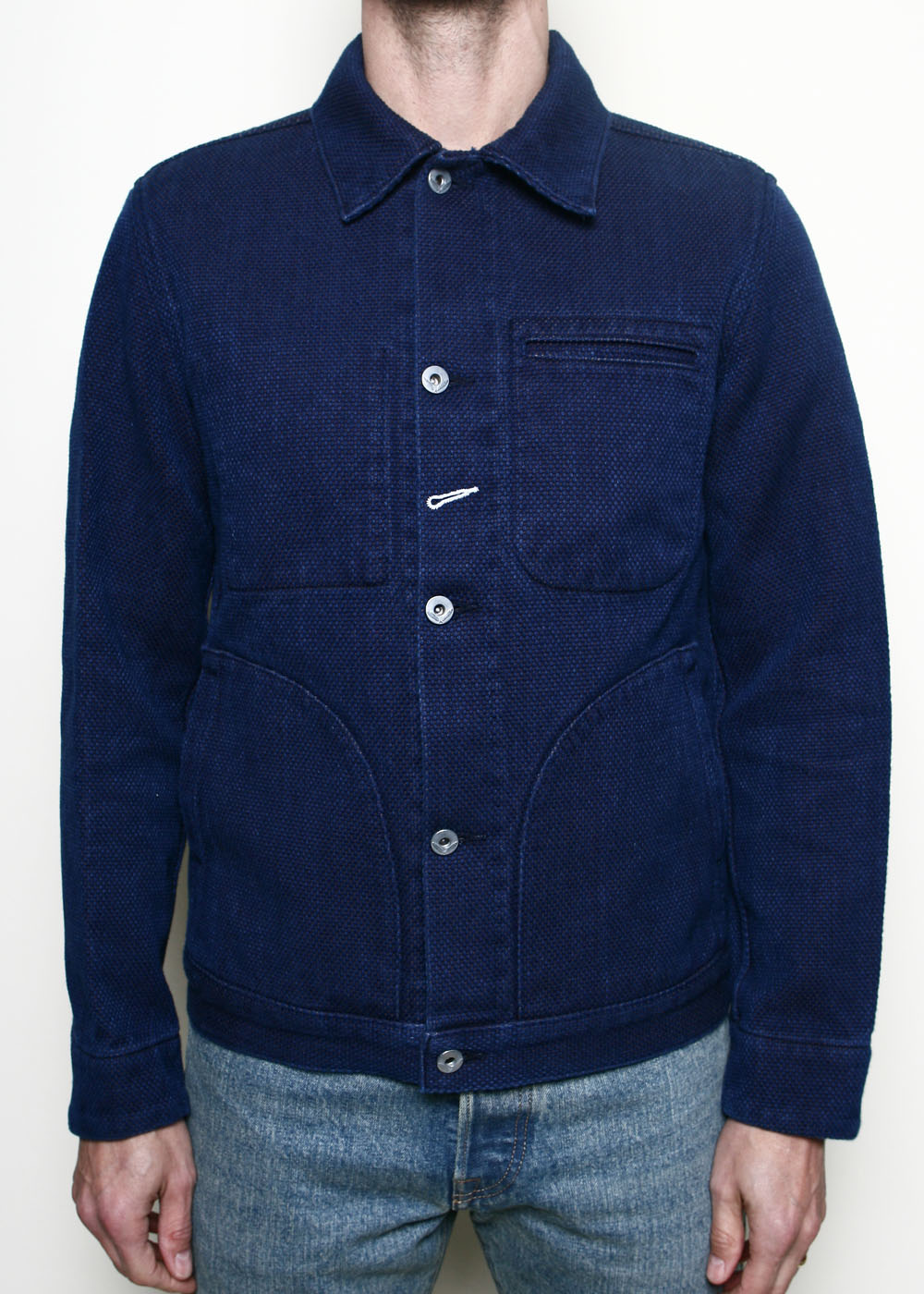 Supply Jacket // Sashiko Indigo x Persimmon – Rogue Territory