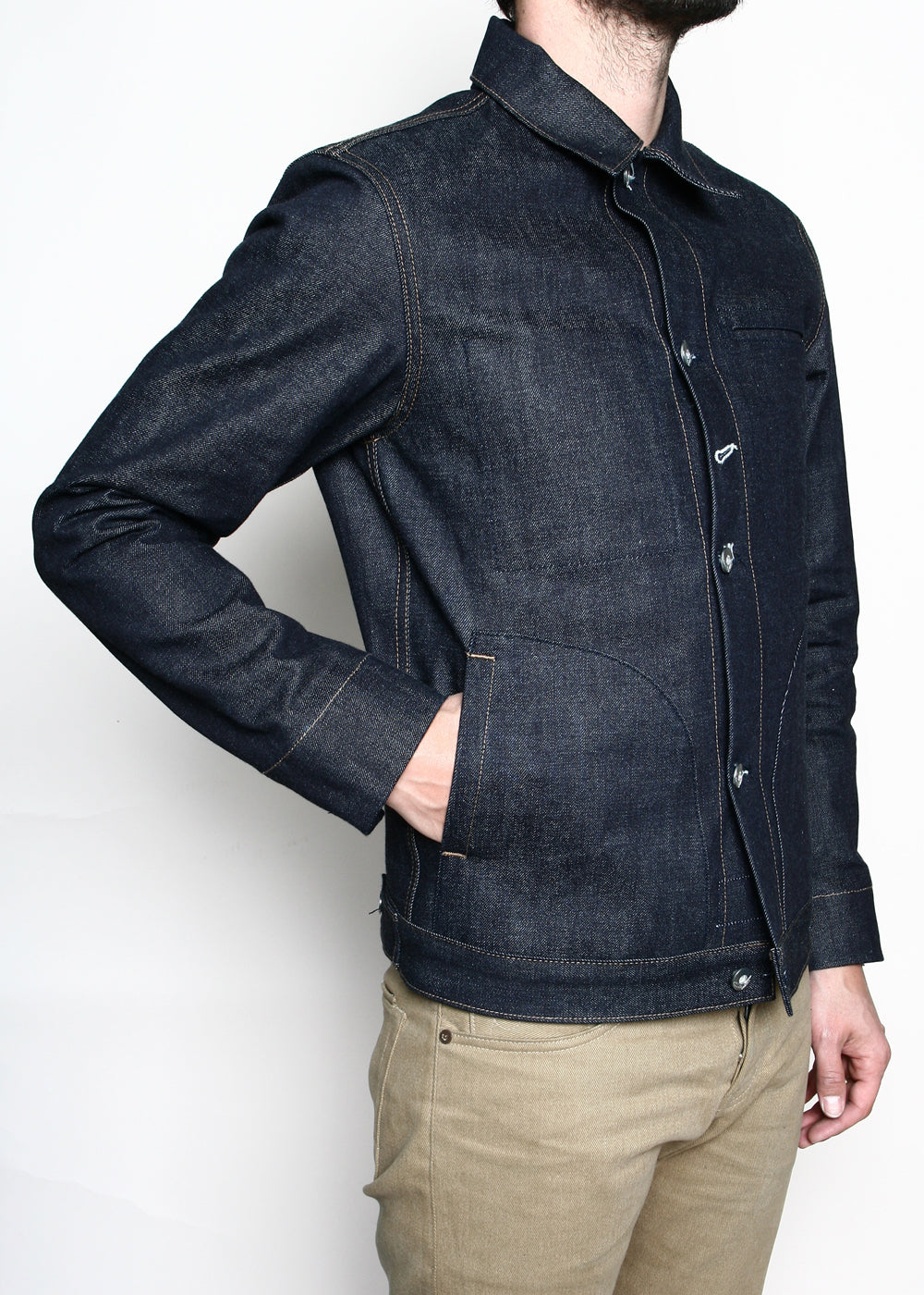 sghla Shearling Denim Jacket - Rope Indigo M