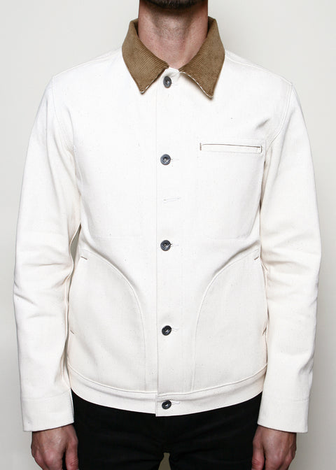 Cord Collar Supply Jacket // Ecru 14oz