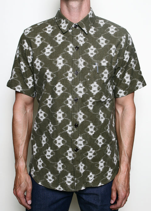  Oxford Shirt // Ikat Sashiko Olive