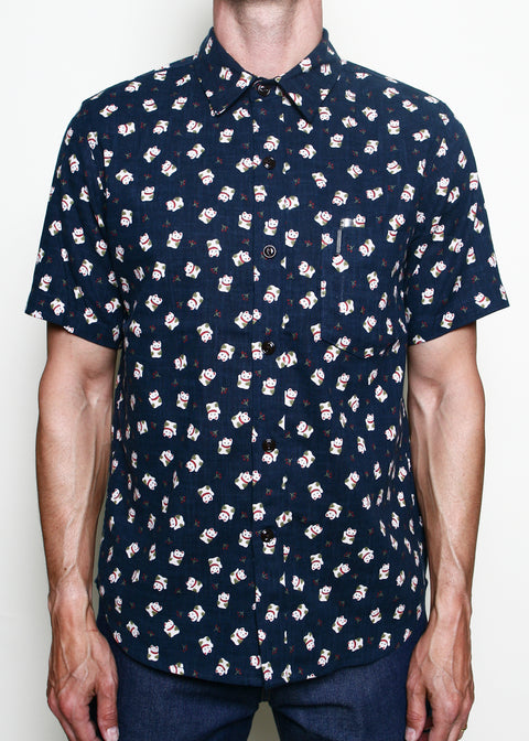  Oxford Shirt // Indigo Lucky Cat