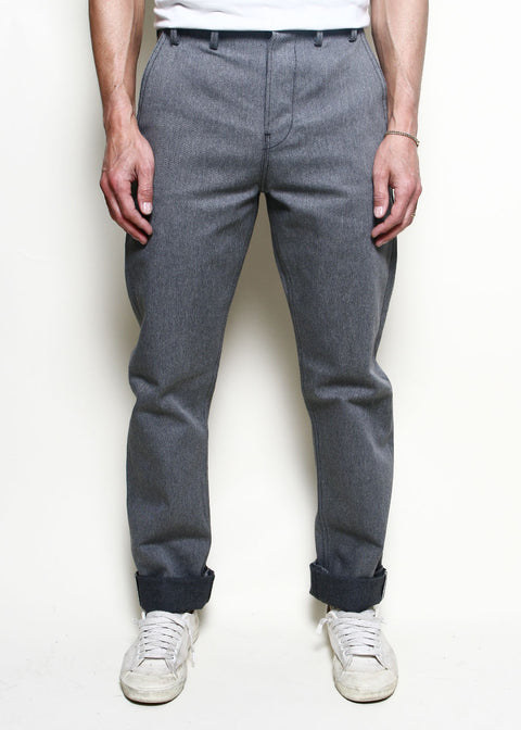 Officer Trousers High // Grey Selvedge