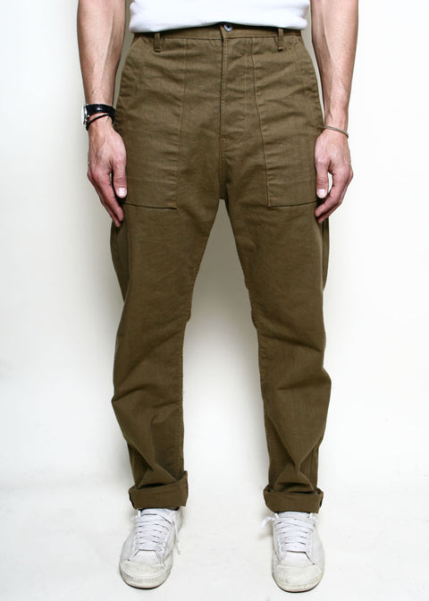 Fatigue Pants // Dyed Canvas Golden Brown