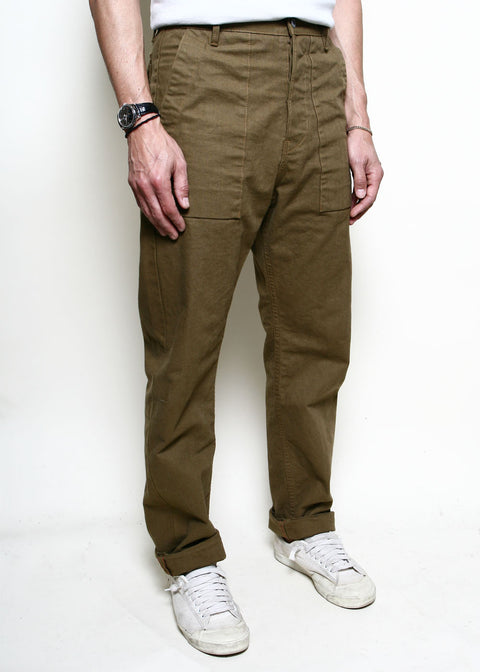 Fatigue Pants // Dyed Canvas Golden Brown
