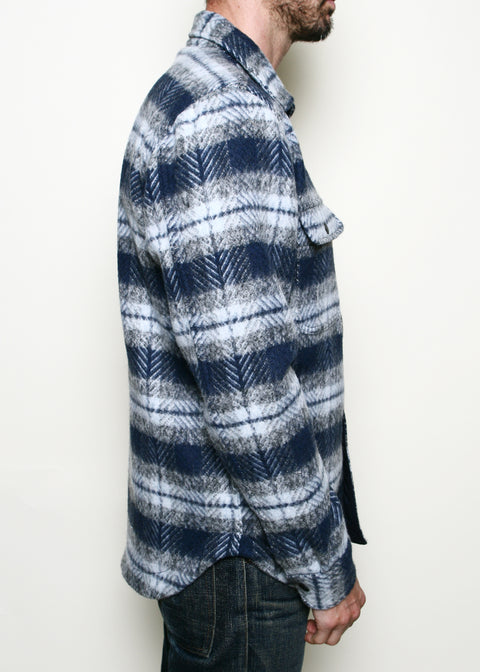  Field Jacket // Blue Wool Plaid
