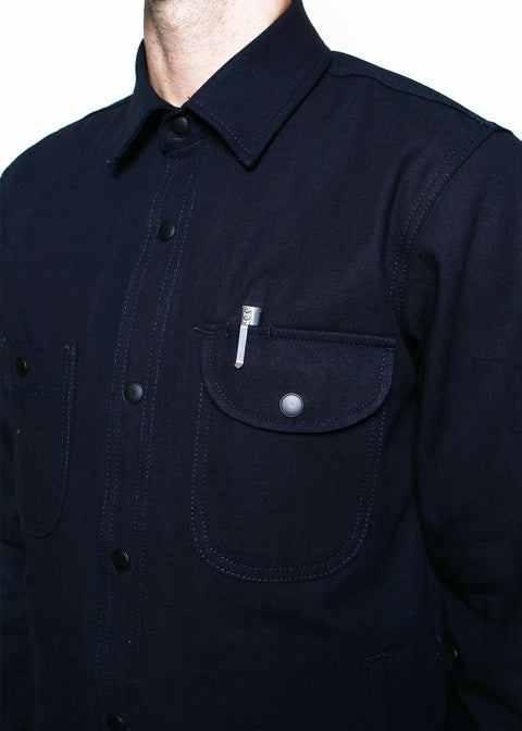  Service Shirt // Lined Indigo Selvedge Canvas