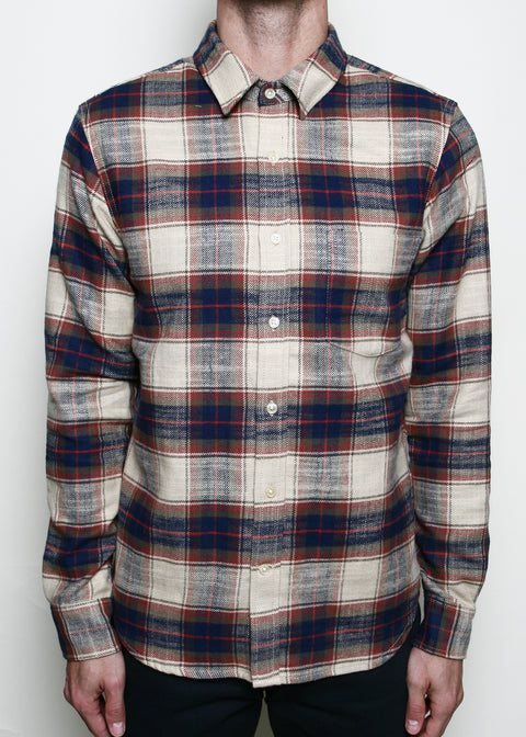 Oxford Shirt // Khaki Slub Plaid